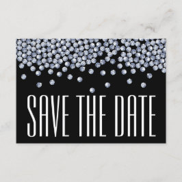 Diamond Glitzer Wedding Save the Date Announunatio Einladung