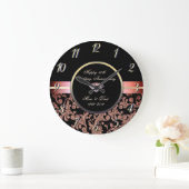 Diamond Glitzer Wirbel 50th Wedding Anniversary Große Wanduhr (Zuhause)