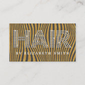 Diamond Gold Dark Gray Friseursalon Visitenkarte (Vorderseite)