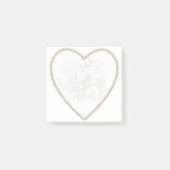Diamond Gold Heart Post-it Klebezettel (Vorderseite)