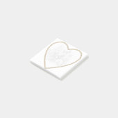 Diamond Gold Heart Post-it Klebezettel (angewinkelt)
