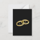 Diamond Gold Luxury Black Wedding Einladung (Rückseite)