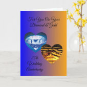 Diamond Gold Personalisiert 75. Hochzeitstag Karte (Gelbe Blume)