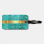 Diamond Gold Sequel Aquamariner Tropenminimalismus Gepäckanhänger (Rückseite horizontal)