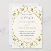 Diamond Gold Wedding Einladung Luxus Design (Vorderseite)