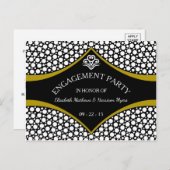 Diamond Gold Wedding Verlobung Einladung (Vorne/Hinten)