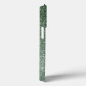 Diamond Green Glitzer Calligraphy Monogram Name Case-Mate iPhone Hülle (Rückseite / Rechts)
