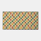  Diamond Grid Geometric - 70s Retro Lattice Schreibtischunterlage (Vorderseite)