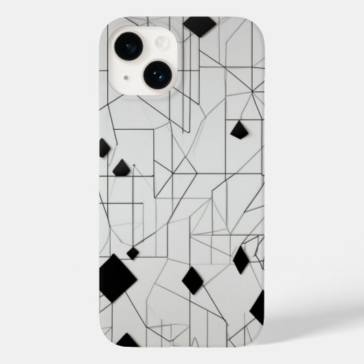Diamond Grid Line Art Case-Mate iPhone Hülle (Rückseite)