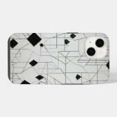 Diamond Grid Line Art iPhone Hülle (Rückseite (Horizontal))