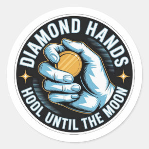 Diamond Hands Crypto Aufkleber - HODL Bis Zum Mond