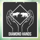 Diamond Hands — Fensteraufkleber (Blatt 3)
