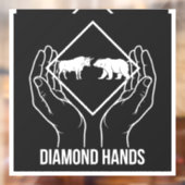 Diamond Hands — Fensteraufkleber (Blatt 2)