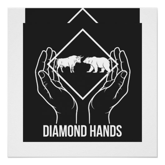 Diamond Hands — Hochglanzposter Poster (Vorderseite)