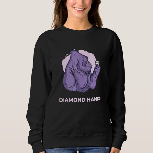 Diamond Hands Millionaire Feg Token Hodl Gorilla H Sweatshirt (Vorderseite)