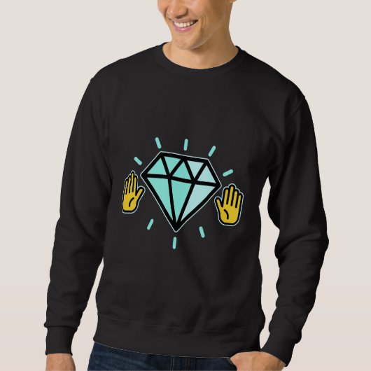 Diamond Hands Stocks Trading Bitcoin BTC Cryptocur Sweatshirt (Vorderseite)