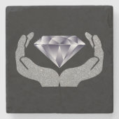 Diamond Hands Stone Untersetzer (Vorderseite)