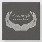 Diamond Hands Stone Untersetzer (Vorderseite)