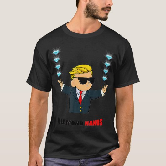 Diamond Hands Wall Street bets Mascot T-Shirt (Vorderseite)