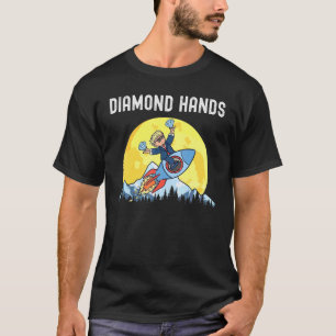 Diamond Hands Wallstreetbetts Amc to the Moon Meme T-Shirt