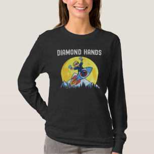 Diamond Hands Wallstreetbetts Amc to the Moon Meme T-Shirt