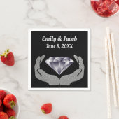 Diamond Hands Wedding Paper Napkin Serviette (Beispiel)