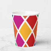 Diamond Harlequin Muster Große Papier-Cup Pappbecher (Links)