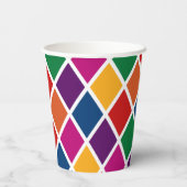 Diamond Harlequin Muster Paper Cup Pappbecher (Rückseite)
