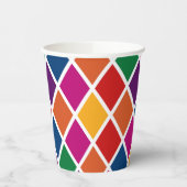 Diamond Harlequin Muster Paper Cup Pappbecher (Links)