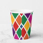 Diamond Harlequin Muster Paper Cup Pappbecher (Rechts)