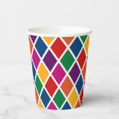 Diamond Harlequin Muster Small Paper Cup Pappbecher (Links)
