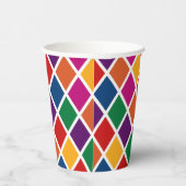 Diamond Harlequin Muster Small Paper Cup Pappbecher (Rechts)