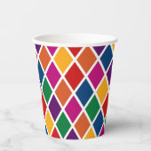 Diamond Harlequin Muster Small Paper Cup Pappbecher (Vorderseite)