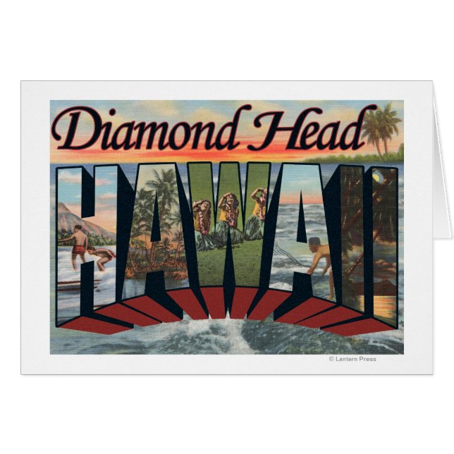 Diamond Head, Hawaii - Große Buchstabenszenen (Vorderseite (Horizontal))