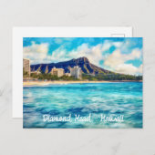 Diamond Head Honolulu Hawaii Postcard Postkarte (Vorne/Hinten)