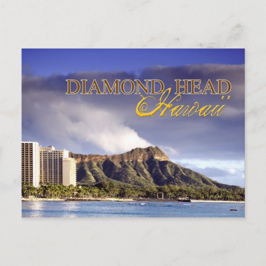 Diamond Head, Honolulu, Hawaii Postkarte (Vorderseite)