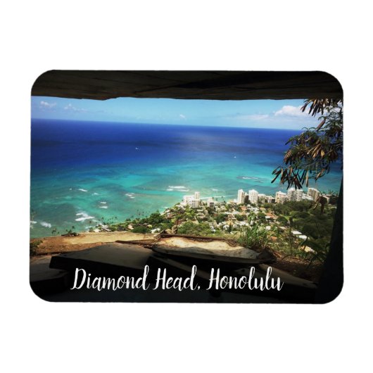 Diamond Head, Honolulu Magnet (Horizontal)