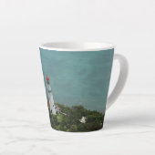 Diamond Head Lighthouse auf einer Latte-Tasse Milchtasse (Rechte Ecke)