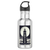 Diamond Head Lighthouse Hawaii Moon Edelstahlflasche (Vorderseite)