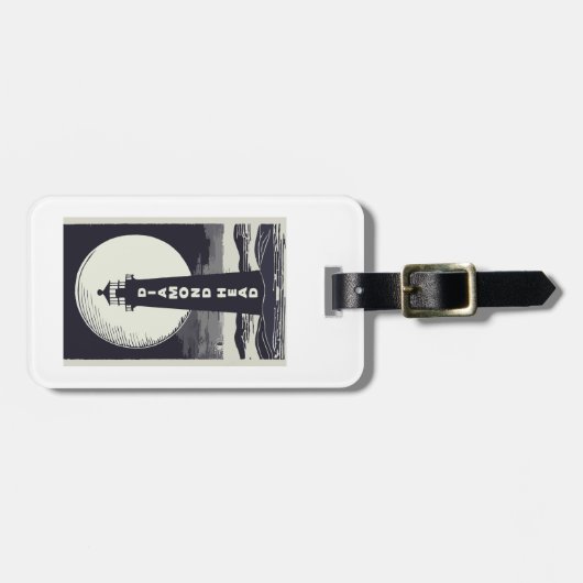 Diamond Head Lighthouse Hawaii Moon Gepäckanhänger (Vorderseite horizontal)