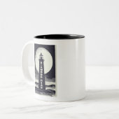 Diamond Head Lighthouse Hawaii Moon Zweifarbige Tasse (Vorderseite Links)
