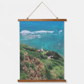 Diamond Head Lighthouse - Honolulu - Hawaii Wandteppich Mit Holzrahmen (Vorderseite)