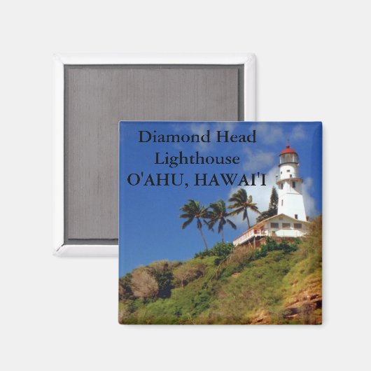 Diamond Head Lighthouse, O'ahu, Hawai'i Magnet (Vorderseite/Rückseite)