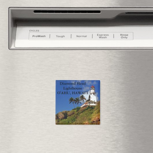 Diamond Head Lighthouse, O'ahu, Hawai'i Magnet (In Situ (Geschirrspüler))