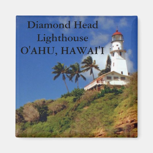Diamond Head Lighthouse, O'ahu, Hawai'i Magnet (Vorne)