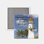 Diamond Head Lighthouse, O'ahu, Hawai'i Magnet (Vorderseite/Rückseite)