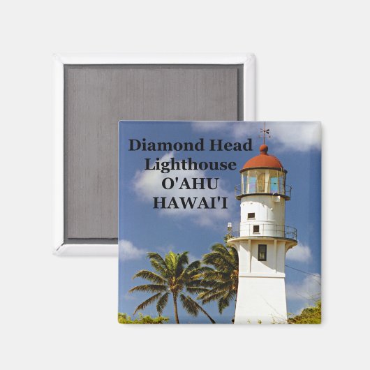 Diamond Head Lighthouse, O'ahu, Hawai'i Magnet (Vorderseite/Rückseite)