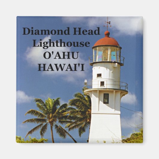 Diamond Head Lighthouse, O'ahu, Hawai'i Magnet (Vorne)