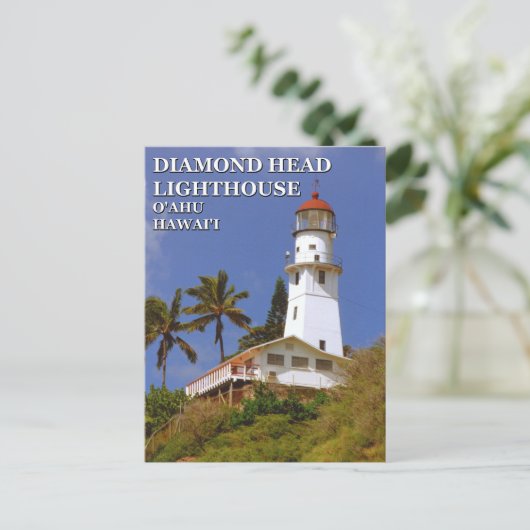 Diamond Head Lighthouse, O'ahu, Hawai'i Postcard Postkarte (Stehend Vorderseite)