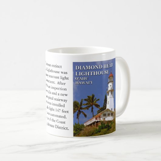 Diamond Head Lighthouse, O'ahu, Hawai'i Tasse (VorderseiteRechts)